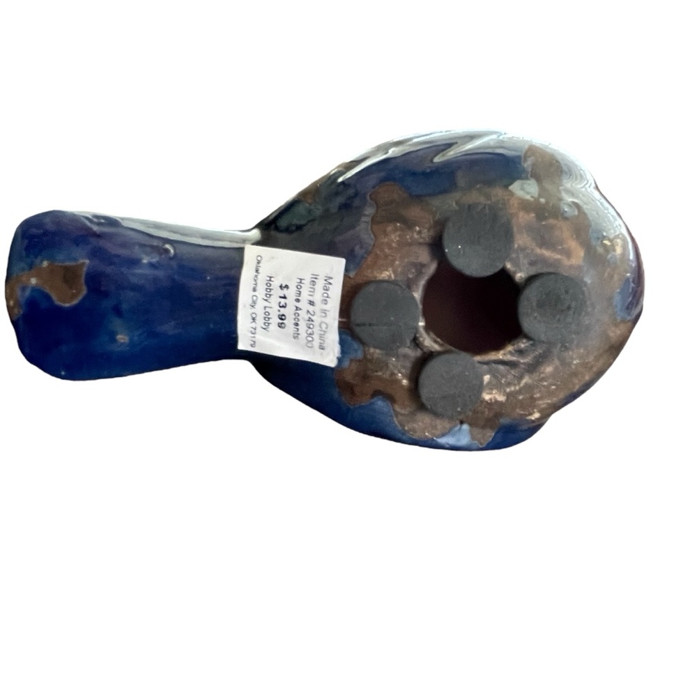 Blue Ceramic Bird Figurine - Picture 6 of 8